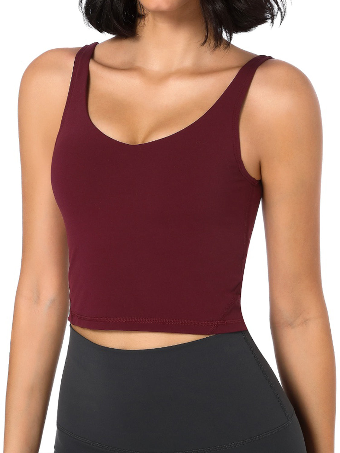 Scoop Neck Wide Strap Active Tank