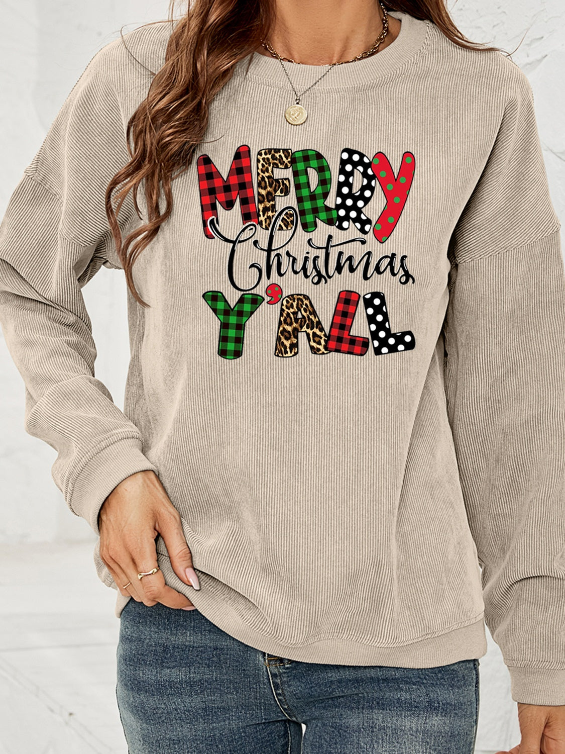 MERRY CHRISTMAS Y'ALL Graphic Sweatshirt