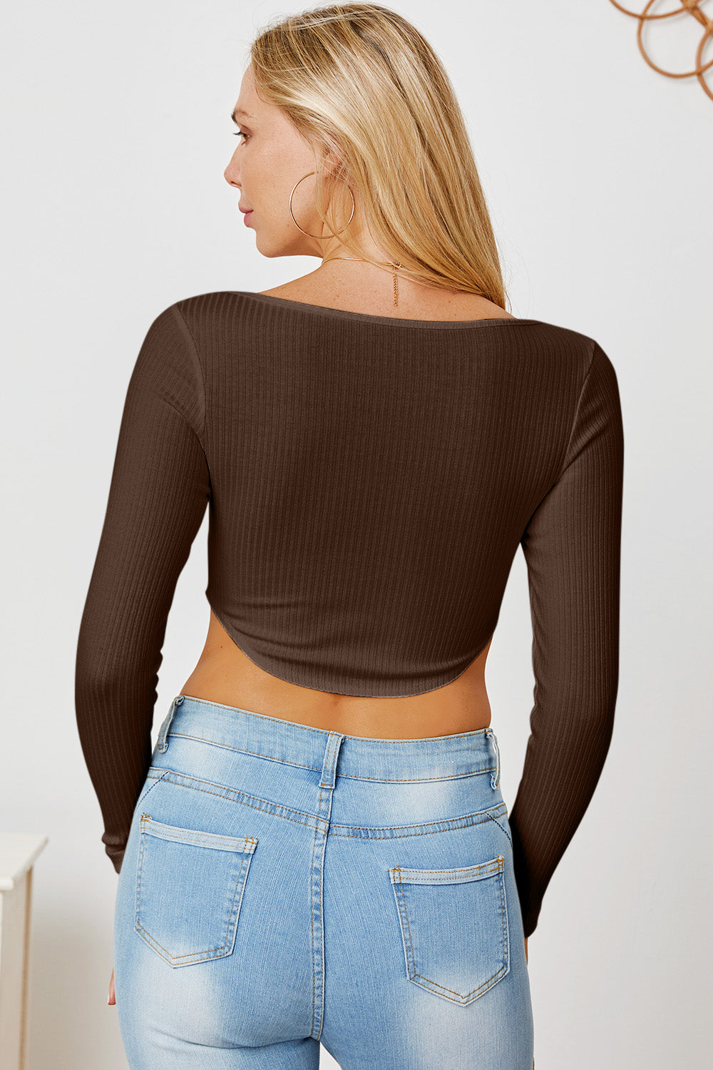 Ribbed Long Sleeve T-Shirt